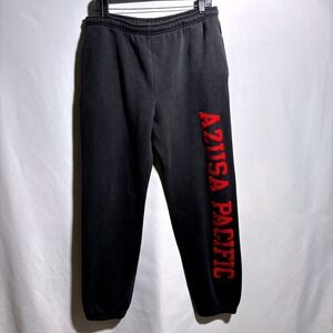 Jansport‎ Azusa Pacific Sweatpants Mens M Black Red College Athletic Joggers SEE